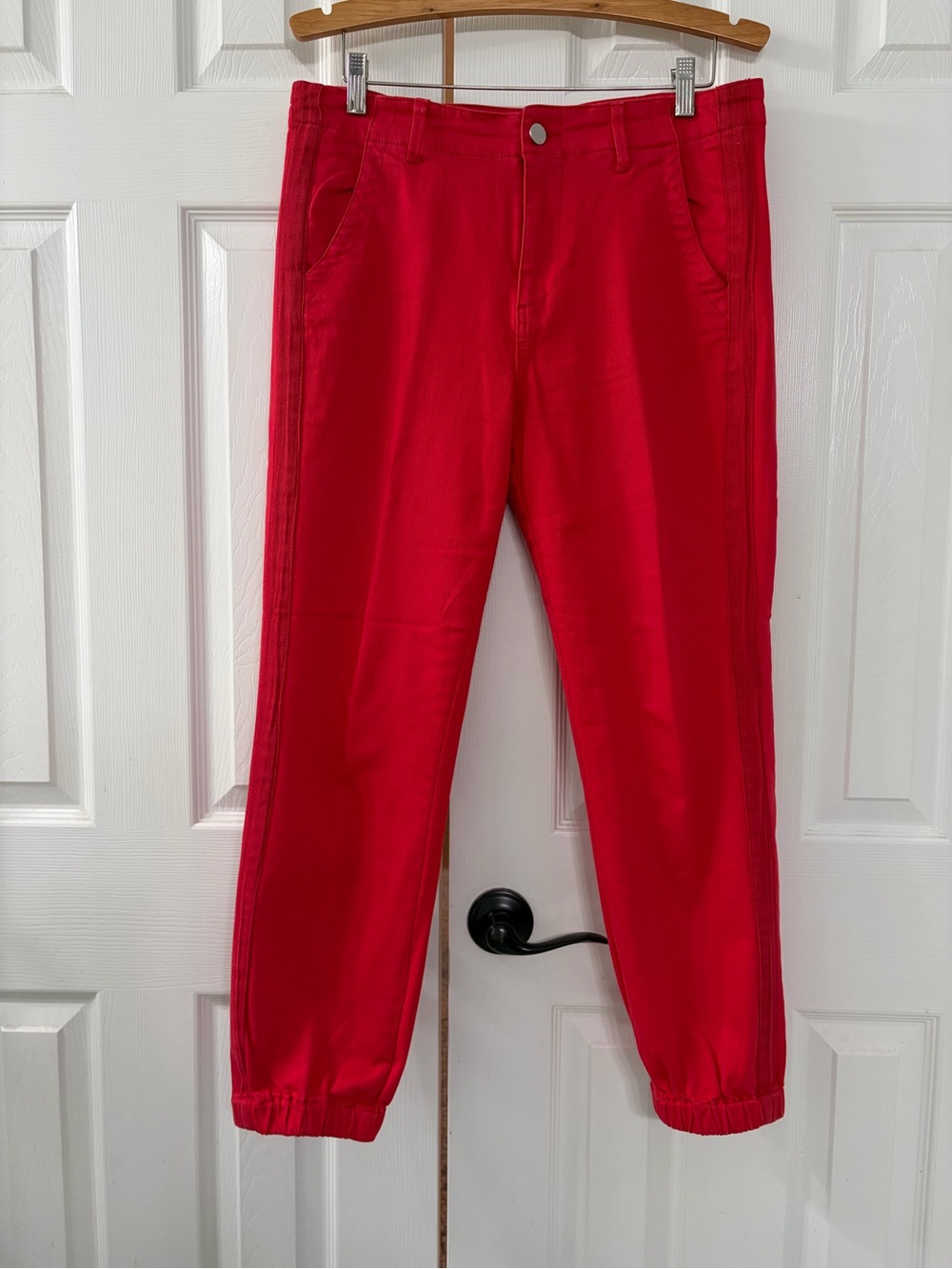 Risen Womens Red Casual Jogger Pants